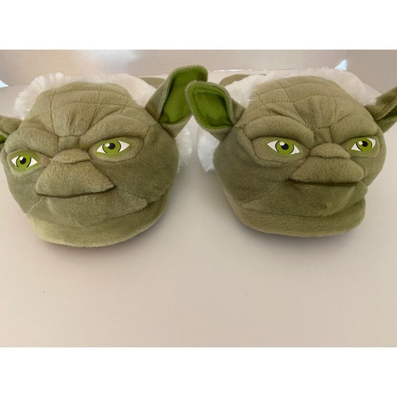 Star Wars 3D Yoda Plush Character Slippers Licensed‎ Lucas Bioworld Slip-Ons - Picture 4 of 13